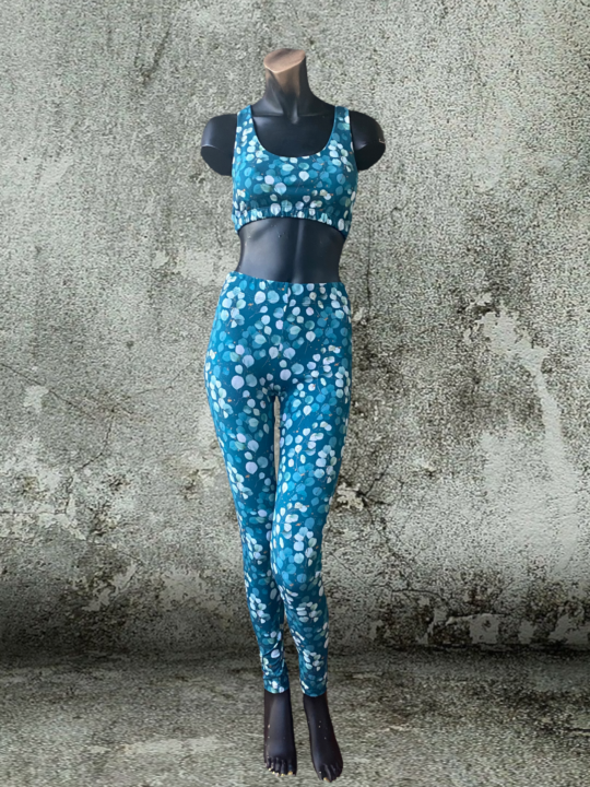 Leggings Baumwolljersey - Eukalyptus