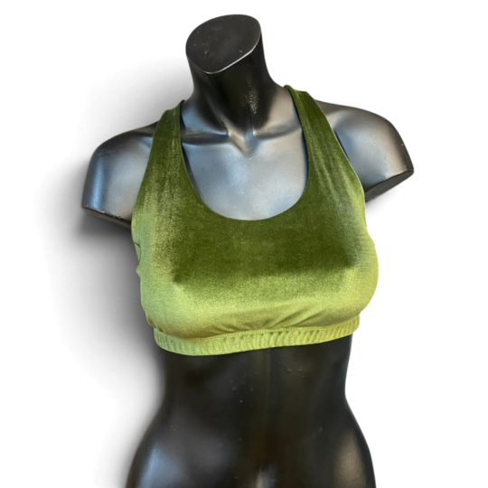 Bralette „Eva“ Samt - moosgrün