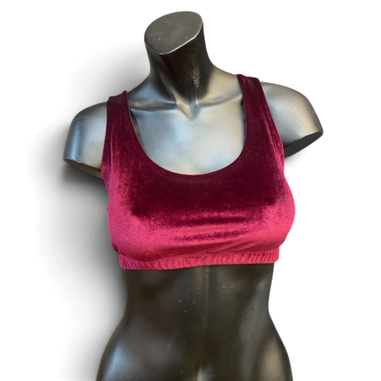 Bralette „Eva“ Samt - bordeaux