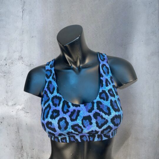 Bralette „Tina“ Baumwolljersey - Leo blau