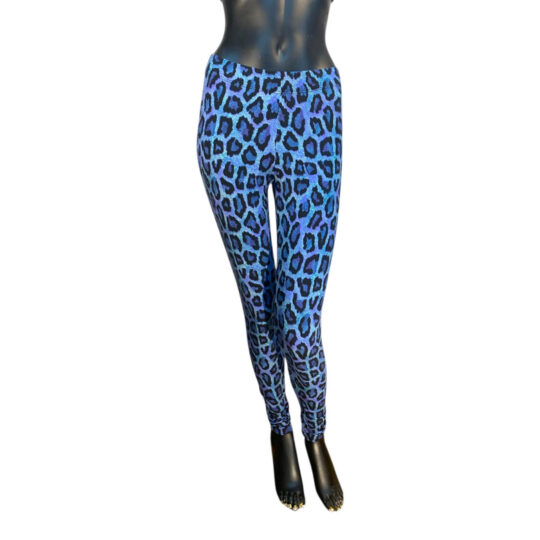 Leggings Baumwolljersey - Leo blau