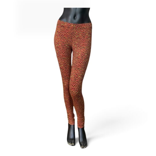 Leggings Baumwolljersey - Leo rot