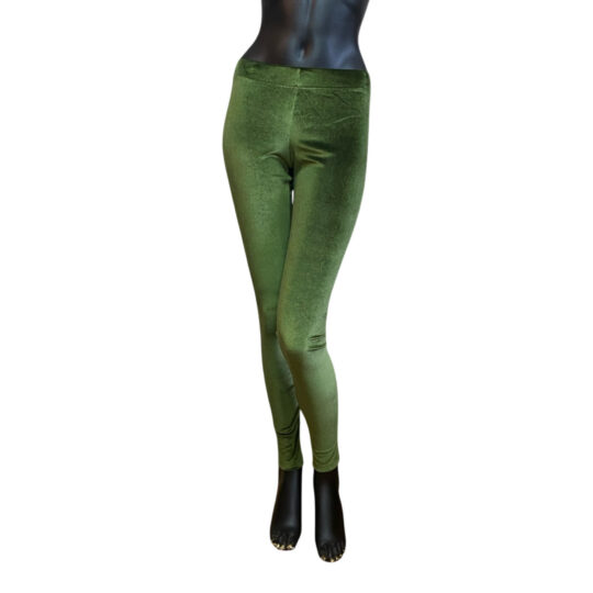 Leggings Samt - moosgrün