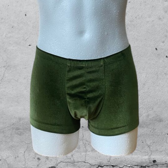 Boxershorts „Philipp“ Samt - moosgrün