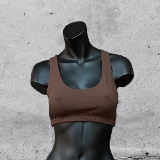 Bralette „Tina“ Baumwolljersey - schokobraun
