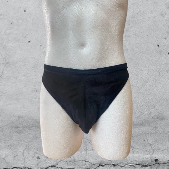Tanga „Hubert Reloaded“ Samt - schwarz