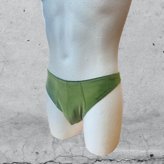 Tanga „Hubert Reloaded“ Samt - moosgrün