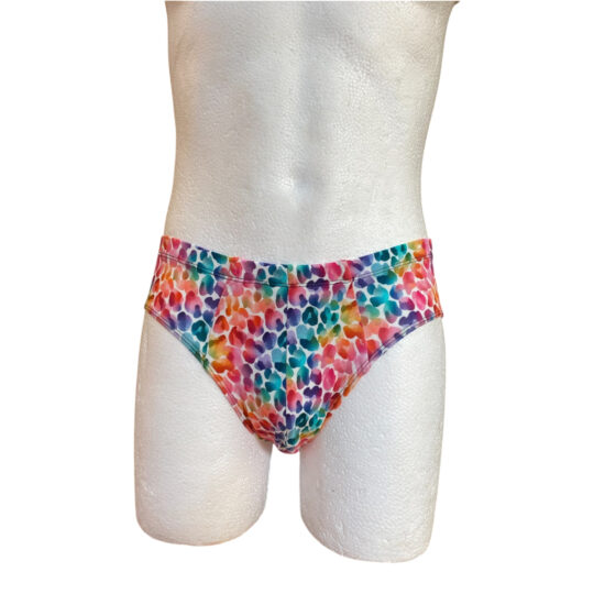Slip „Achim Reloaded“ Baumwolljersey - Regenbogen-Leo