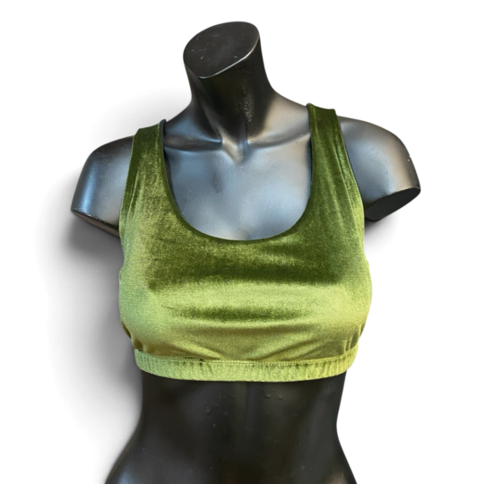 Bralette „Tina“ Samt - moosgrün