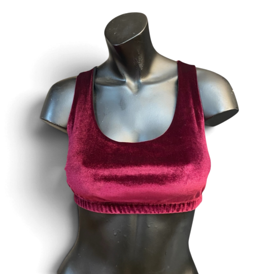 Bralette „Tina“ Samt - bordeaux